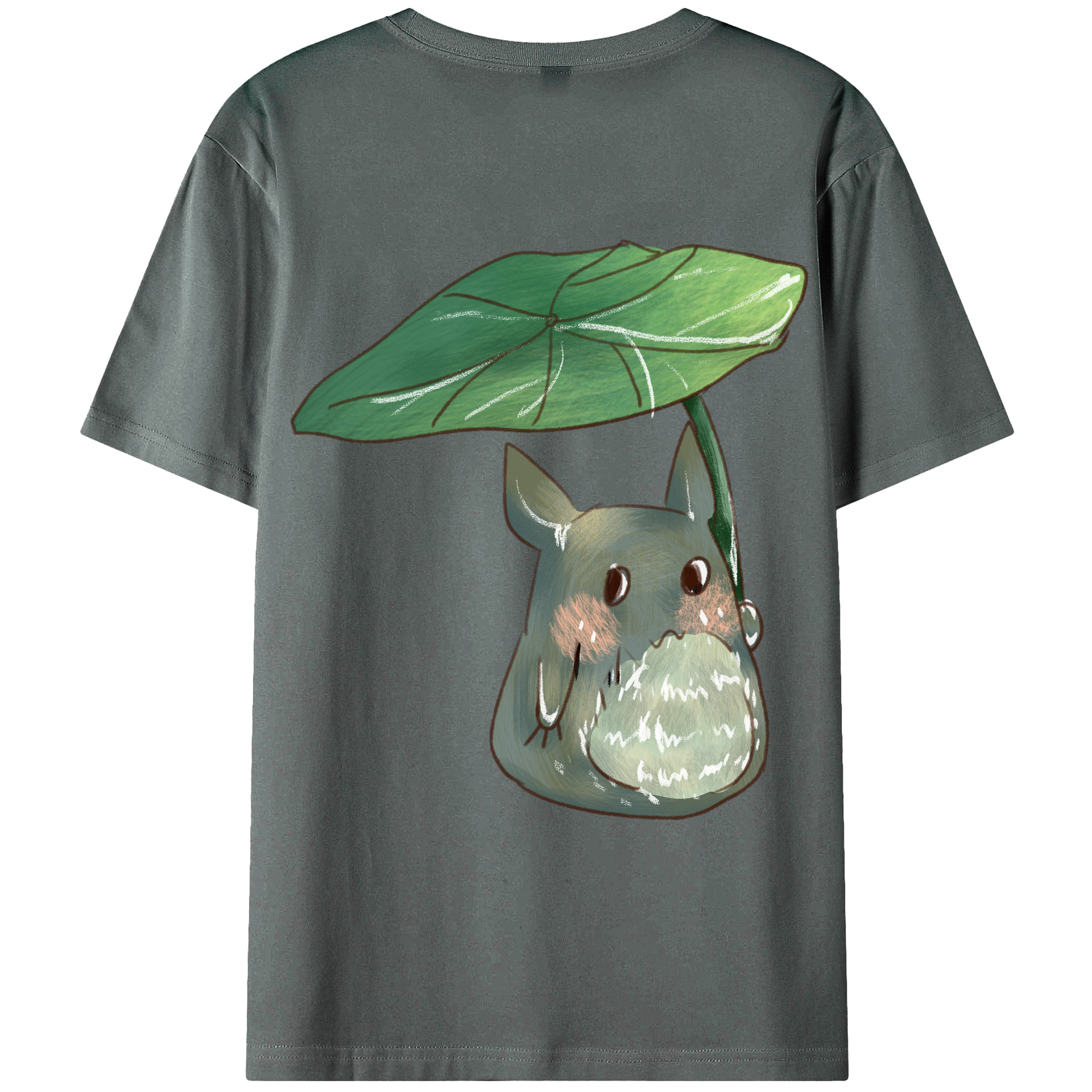 （画像用） となりのトトロ 草壁メイ 草壁サツキ My Neighbor Totoro Satsuki Kusakabe Mei Kusakabe 綿100％ メンズ半袖Tシャツ（バックプリント） 通気性